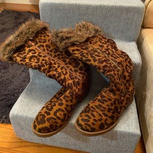 Animal print boot